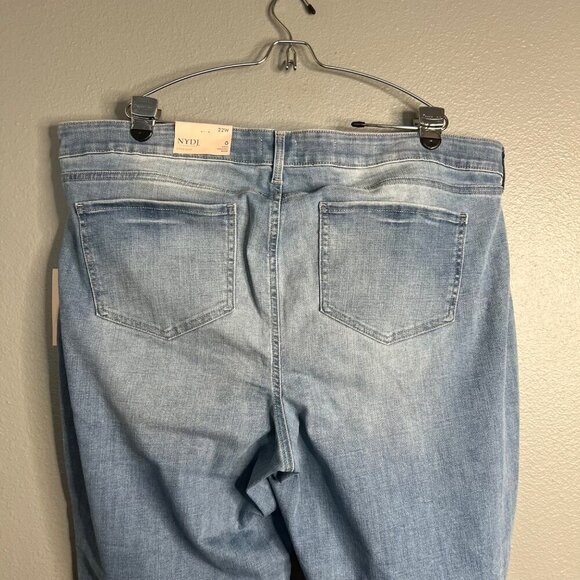 NYDJ Marilyn Straight Ankle Jeans Plus Size 22W Easley Light Wash High Rise NWT - Picture 6 of 9